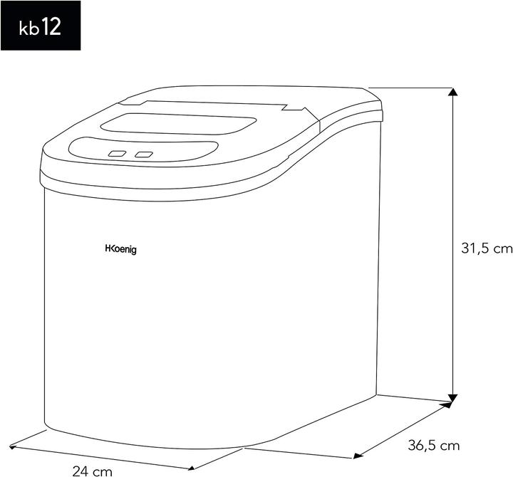 Produktbild H.Koenig 80113 KB12 Eiswürfelmaschine