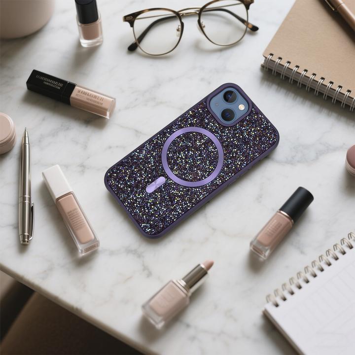 Image du produit Cadorabo Coque pour Apple iPhone 13 / 14 Paillettes Scintillant Design (Apple iPhone 13, Apple iPhone 14)