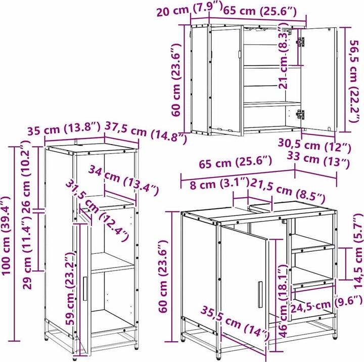 Produktbild vidaXL Badezimmermöbel