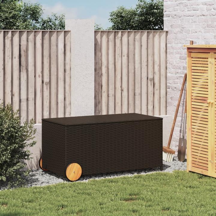Actual product image vidaXL Gartentruhe mit Rollen 190L