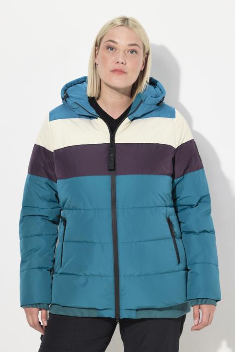 Actual product image Ulla Popken HYPRAR Striped Triple Function Fully Lined Quilted Jacket (50, 52)