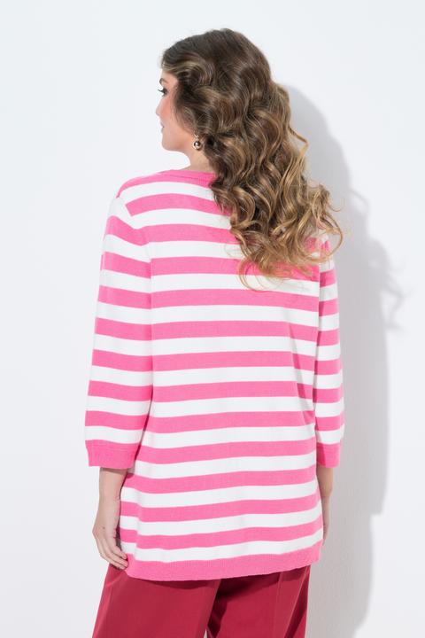 Produktbild Miamoda Strickshirt, Komfort Fit, Ringel, abnehmbare Herz-Brosche (42)