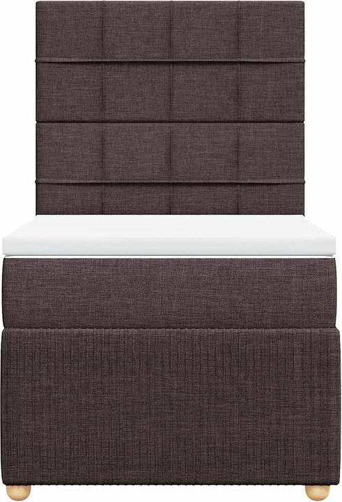 Produktbild VidaXL Boxspringbett Polsterbett Bett mit Matratze Dunkelbraun 80x200cm Stoff (80 x 200 cm)