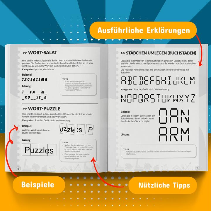 Nutritional values and ingredients Memory training for seniors (German, Heiko Spindler, 2022)