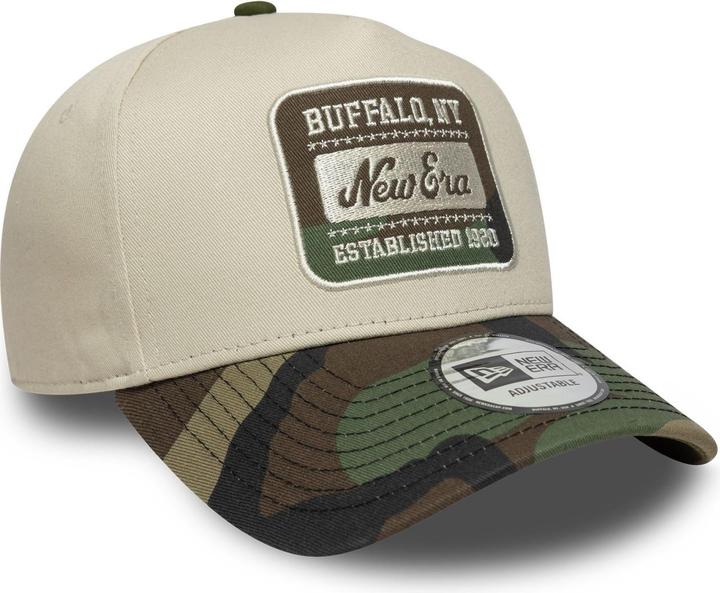 Produktbild New Era A-Frame Trucker Cap - Brand Patch Beige Wood Camo (One Size)