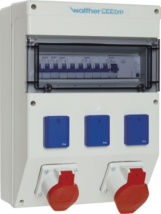 Produktbild Walther Werke Steckdosenkombination RAL 7035 Kunststoff