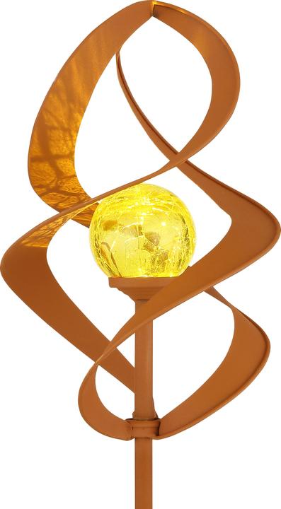 Actual product image Globo Solar Light Metal Rust Color, 1xled (IP44)