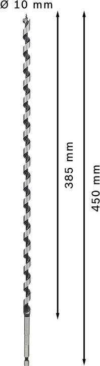 Produktbild Bosch Professional Zubehör PRO Wood Holzschlangenbohrer, 10 x 385 x 450 mm (6.35 mm)