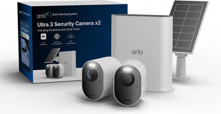 Produktbild Arlo Ultra 3 Security Camera 2-CAM Kit (3840 x 2160 Pixels)