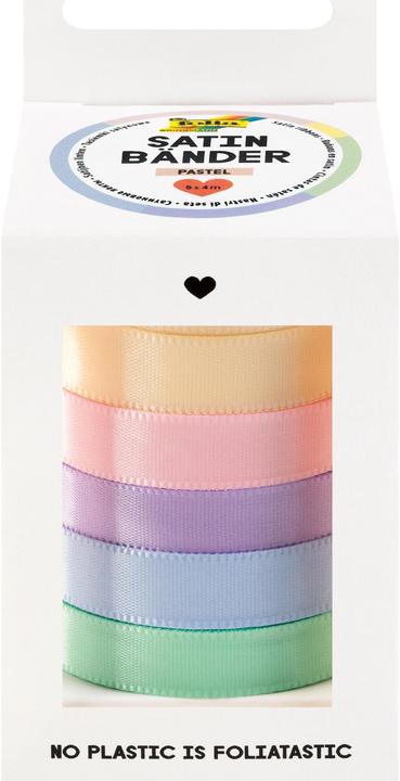 Produktbild Folia Satinbänder Pastell (5x)