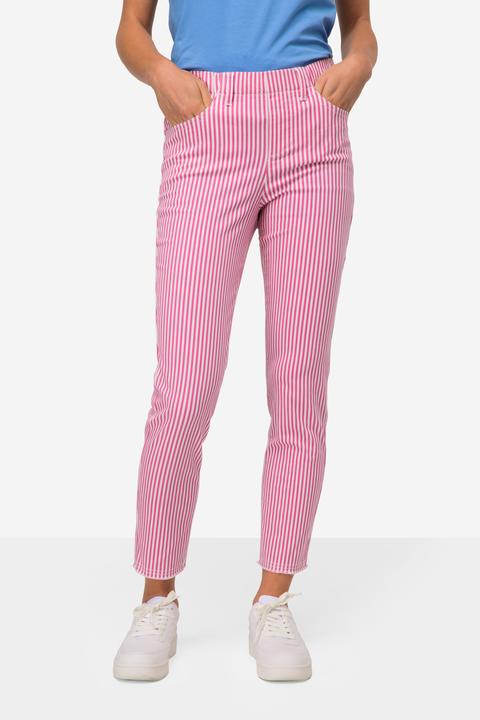 Actual product image Laurasøn 3/4-Streifenhose, Jeggings, 4-Pocket, Elastikbund, mit recycelten Materialien (44)