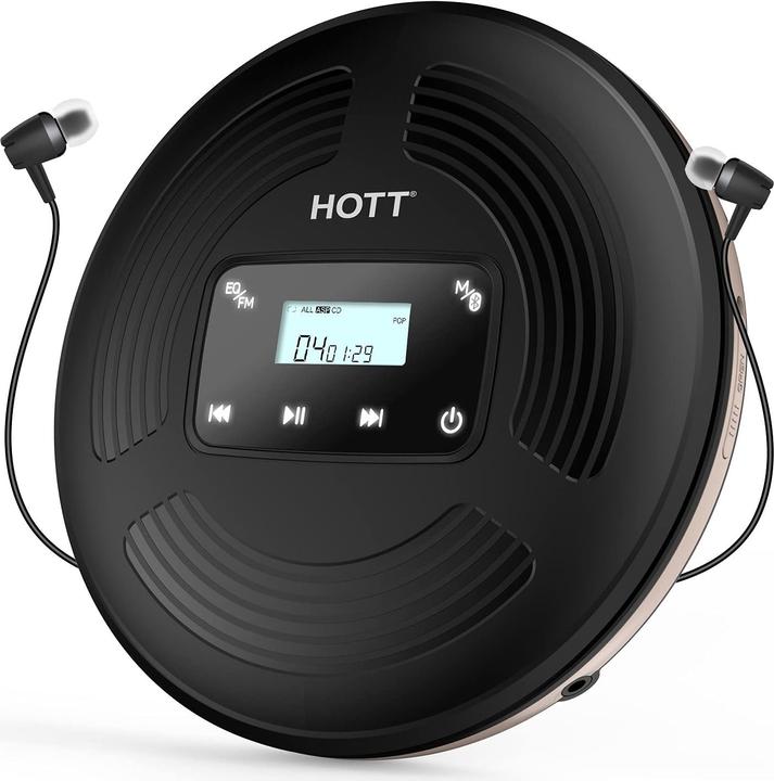 Image du produit Hott Lecteur CD portable Bluetooth rechargeable