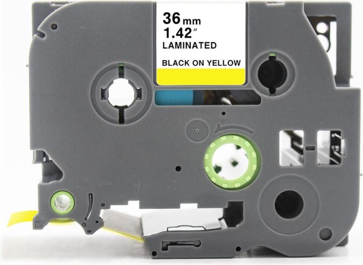 Produktbild Hermex Alternatives Etikettenband zu Brother TZe-661 Beschriftungsband (3.60 cm, Gelb, Schwarz)