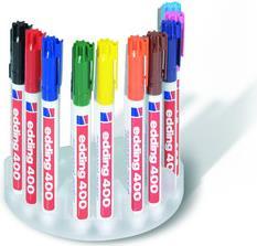 Produktbild Edding Permanentmarker 400 1mm farbig sortiert 10 St./Pack. (Orange, Gelb, Violett, sortiert schwarz, Grün, Blau, Rosa, Rot, Braun, Hellblau, 1 mm, 10 x)
