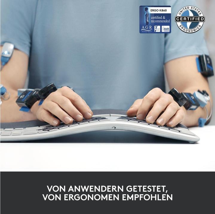 Actual product image Logitech Ergo K860 Split Keyboard for Business (CH, Wireless)