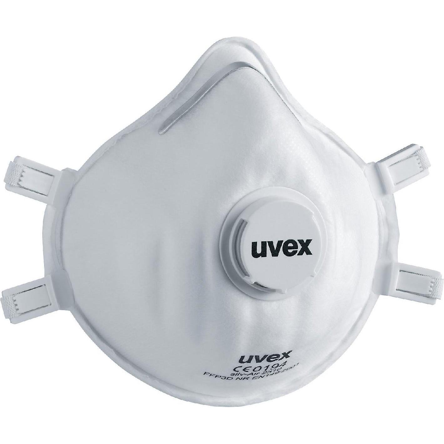 Uvex Safety, Maschera respiratoria, Maschera per polveri sottili con valvola FFP3 (FFP3, 3 x)