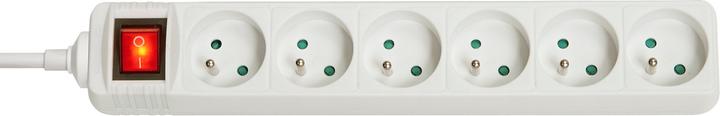 Lindy 6 way Mains Gang Socket with switch FR France (6x, CEE 7/5, 1.40 m)
