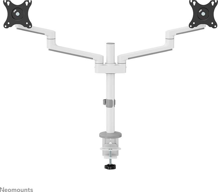Actual product image Neomounts Table mount dual 100x100 -8kg 17-27"/h?v/incline/pivot/clamp/white? (Table, 27", 8 kg)