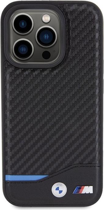Produktbild BMW BMHMP15X22NBCK iPhone 15 Pro Max 6.7" czarny/black hardcase Leather Carbon MagSafe (Apple iPhone 15 Pro Max)