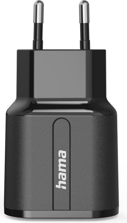 Produktbild Hama Ladegerät, 2x USB-A, 12 W, Schwarz (12 W, 2 Ports)