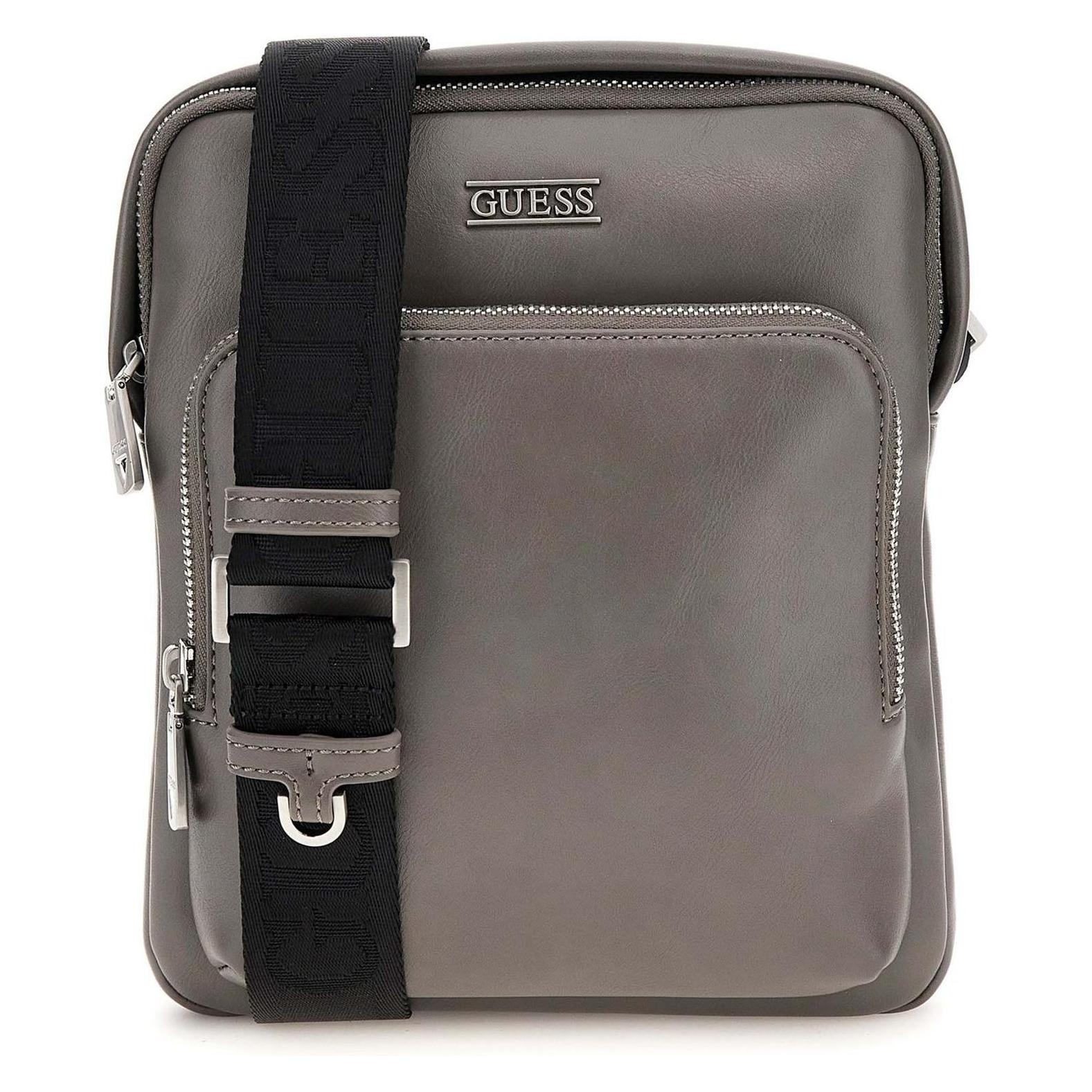 Guess, Herren, Handtasche, Boston Umhängetasche 20 Cm, Grau