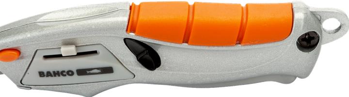 Actual product image Bahco Mini cutter knife with automatic blade retraction and rubber handle (Cutters)