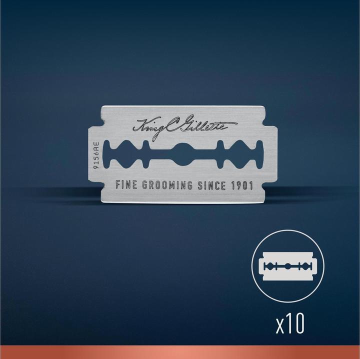 Productafbeelding King C. Gillette Dubbele bladen voor recht scheermes (10 x)
