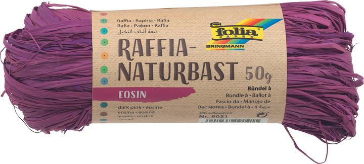Produktbild Folia Bringmann Naturbast Raffia 50g Eosin