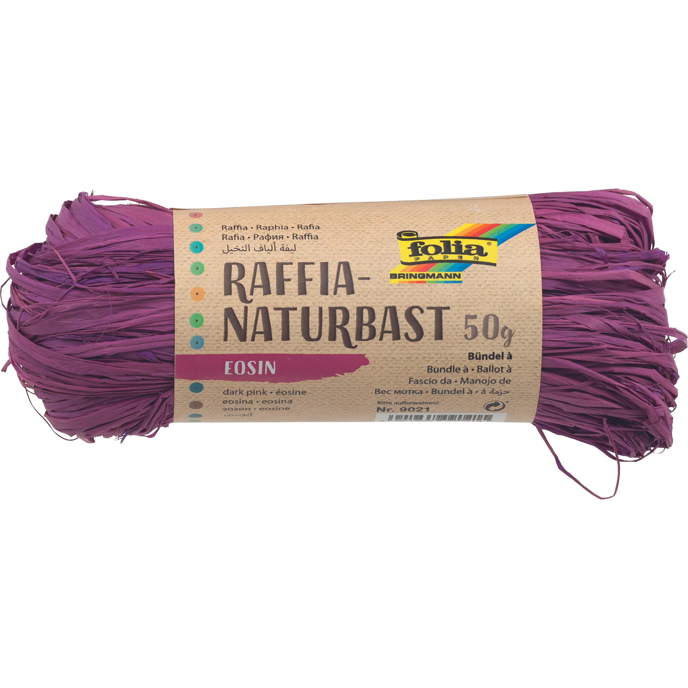 Thumbnail - Folia, Geschenkverpackung, Bringmann Naturbast Raffia 50g Eosin