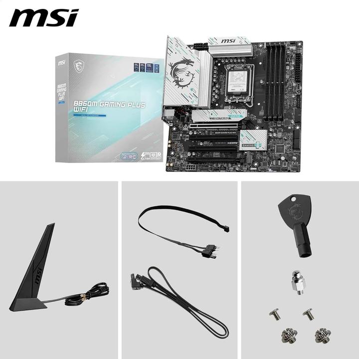 Productafbeelding MSI B860M GAMING PLUS WIFI (LGA 1851, Intel B860, mATX)