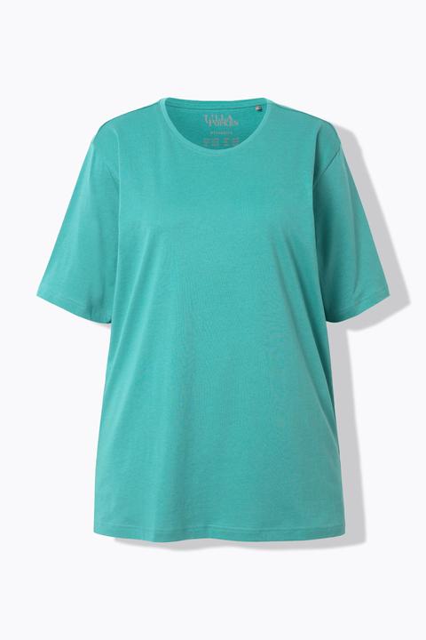 Actual product image Ulla Popken Basic Round Neck Short Sleeve Relaxed Fit Tee (46, 48)
