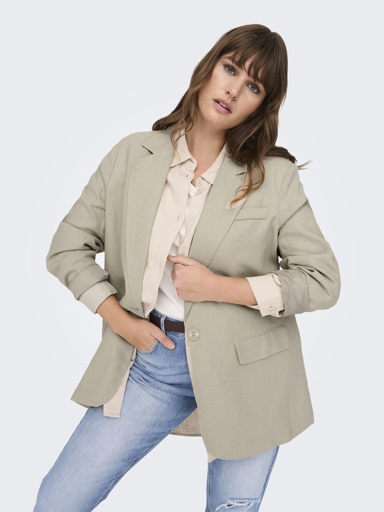Actual product image Only Loose fit lapel collar Curve blazer Classic blazer (M)