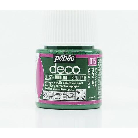 Thumbnail - Pebeo, Künstlerfarbe + Bastelfarbe, Deco Glänzende Acrylfarben (Dunkelgrün, 45 ml)