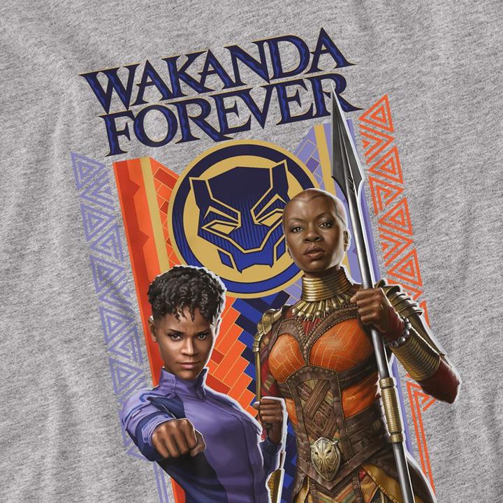 Actual product image Black Panther: Wakanda Forever Unisex Adult Shuri Okoye T-Shirt (XXL)