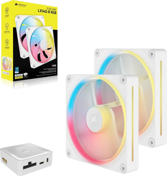 Image du produit Corsair iCUE Link LX140-R RGB (140 mm, 2 x)