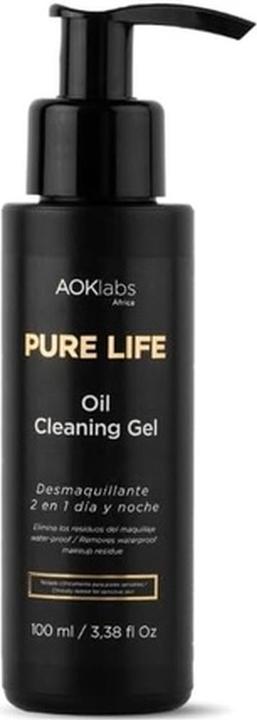 AOKlabs Oil Cleaning 2 in 1 Natural Facial Cleansing Gel and Makeup Remover 100ml
