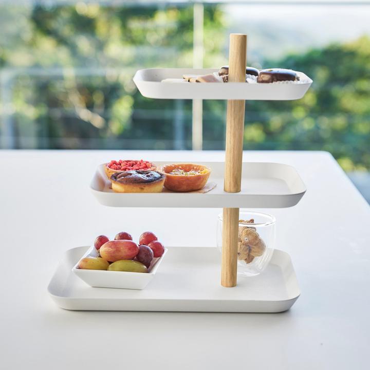 Actual product image Yamazaki 3-stöckiger Schmuckständer mit drehbaren Ablagen RIN