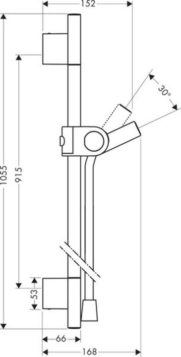 Image du produit Axor Barre de douche UNO 900mm chrome