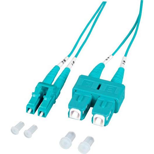 EFB Elektronik SC/LC, LSZH, OM3, Aqua (CAT6, 0.50 m), Netzwerkkabel