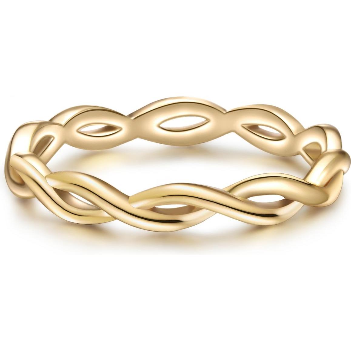 Glanzstücke München, Ring, Damen Sterling Silber gelbgold - 32010, (56, 925 Silber)