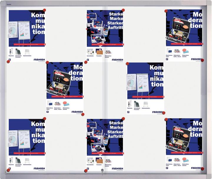 Actual product image Franken Showcase PRO SK6115 sliding door for 15x DIN A4 aluminum