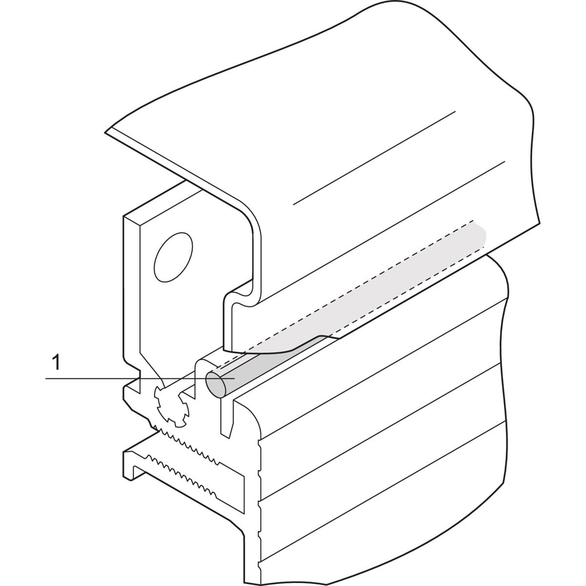 Thumbnail - Schroff EMV-Seitenwanddichtung - HF-DICHTSCHNUR DRM=2,4 2,1MT, Serverschrank Zubehör
