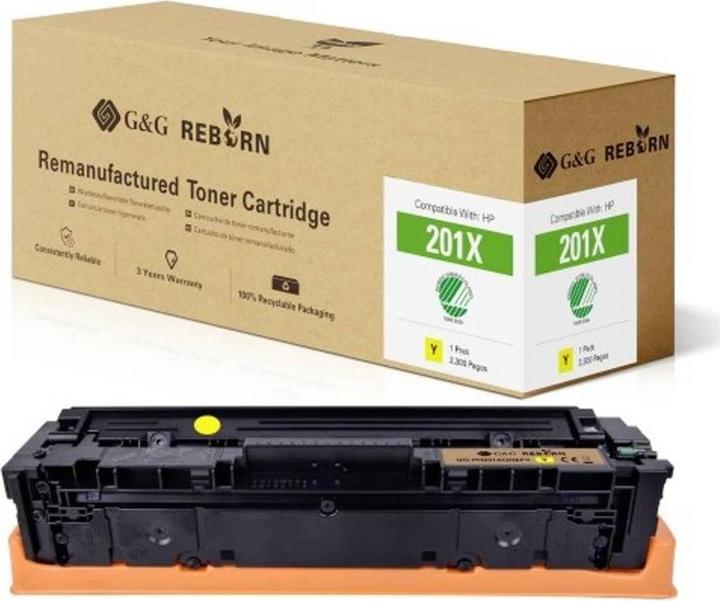 Image du produit G&G Toner de rechange HP 201X Compatible Jaune 2300 pages Reborn remanufactured 212