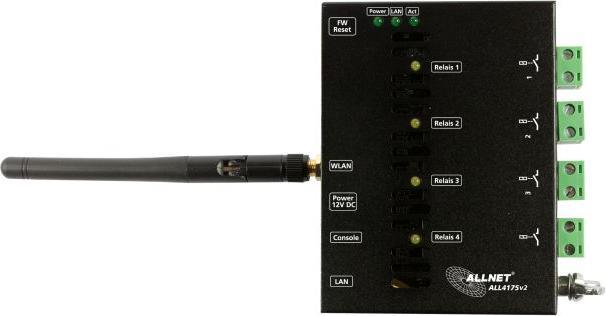 Produktbild Allnet MSR IO Zentrale ALL4175v2 / Netzwerk Schaltgerät 4fach Relais 230VAC/10A (Schaltaktor)