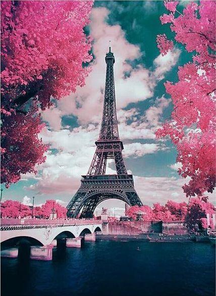 Image du produit Figured'Art Broderie Diamant - Tour Eiffel au Printemps