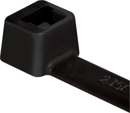 Actual product image HellermannTyton 138-00019 UB140A-B-PA66-BK Cable tie 140 mm Black 100 pcs. (Plastic cable ties, 140 mm, 100 pcs.)