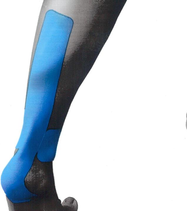 Luxtri Kinesiologie-Tape 2 Streifen vorgeschnitten Wade Fussknöchel Precut Blau