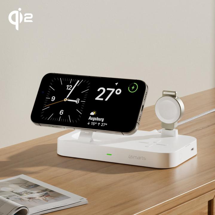 Actual product image 4smarts Wireless Charger Qi2 Ladestation Trident, Induktion (25 W)