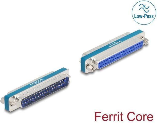 Actual product image Delock HF/EMI interference suppression filter D-Sub 37 pin plug to socket m