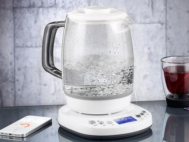 Produktbild Rosenstein & Söhne App-gesteuerter WLAN Glas-Wasserkocher (1.20 l)